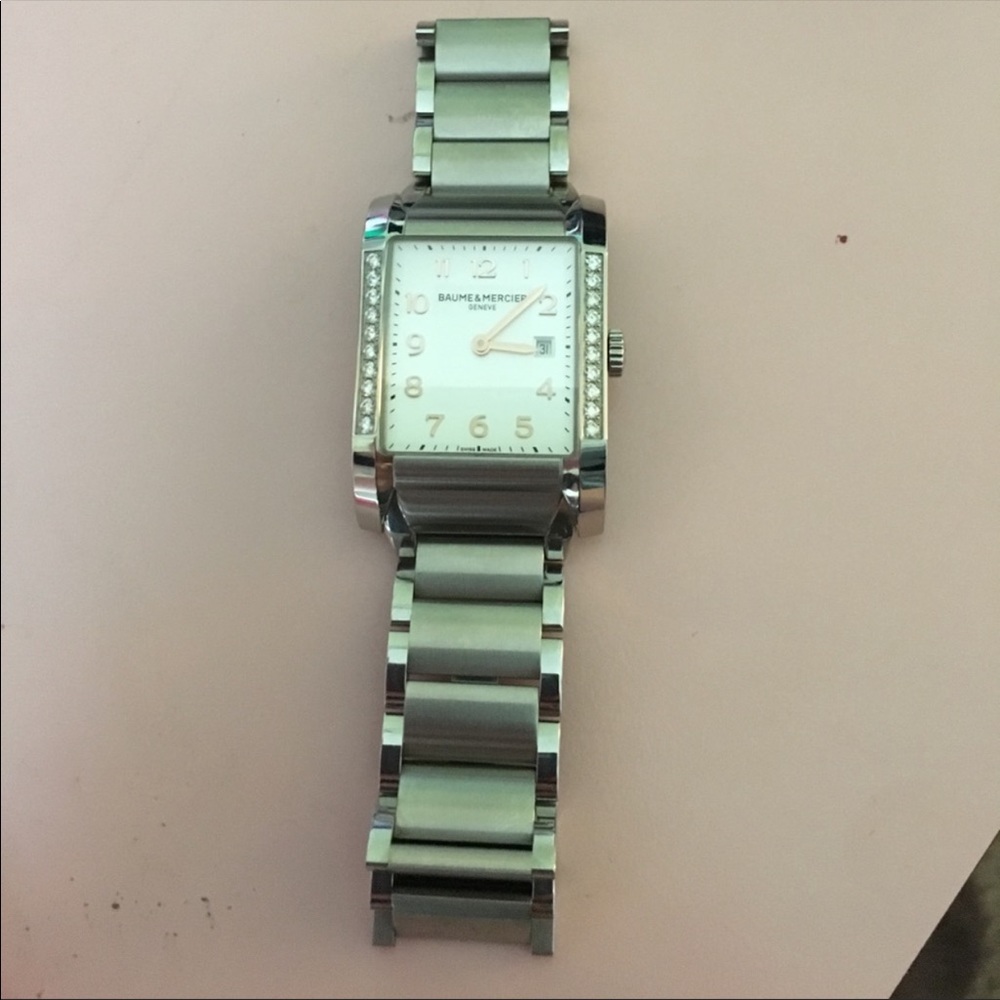 Blume & Mercier diamond watch silver & rose gold - Picture 7 of 12